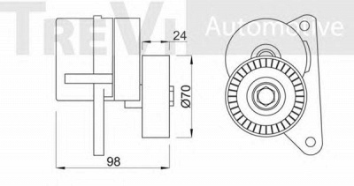 TREVI AUTOMOTIVE ta1425 -  Натяжная планка, поликлиновой ремень